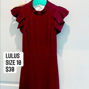Lulus wine colored dress